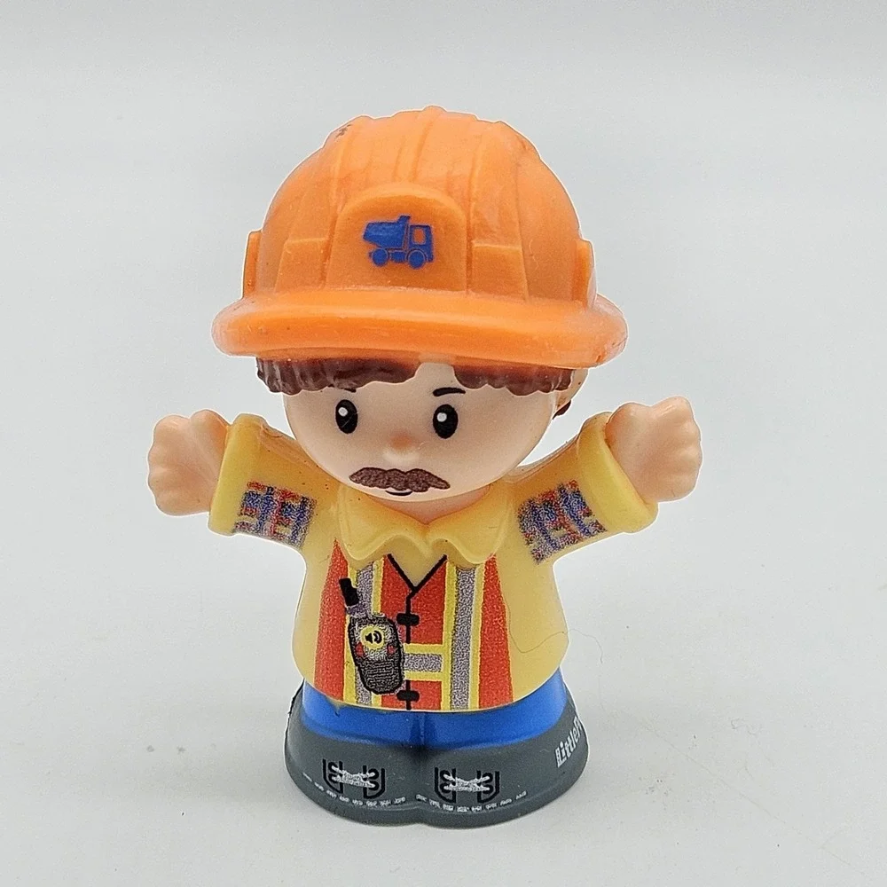Fisher Price Little People Toy Figure Toddler OS Orange Construction Worker Hat